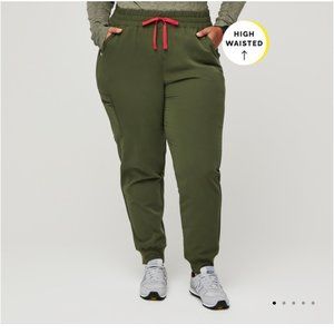 ***LIMITED EDITION*** FIGS Womens High-Waisted Zamora Joggers in Dark Olive